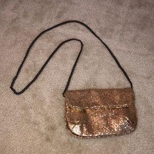 JCrew gold shimmery crossbody